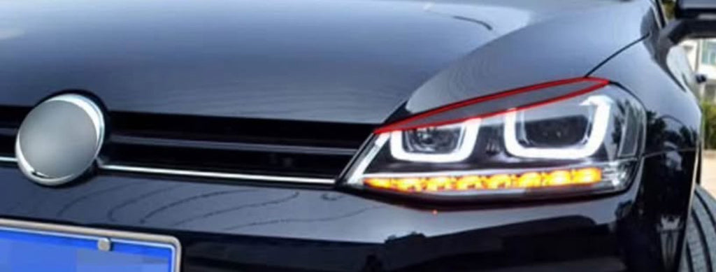 Couvre-phares Eyebrows pour VW Golf, GTI et Golf R MK7 (2015-2017)